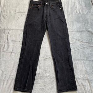 Levi’s 501 Jeans 30x32 Men’s Distressed Black Button Fly Straight
